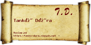 Tankó Dóra névjegykártya